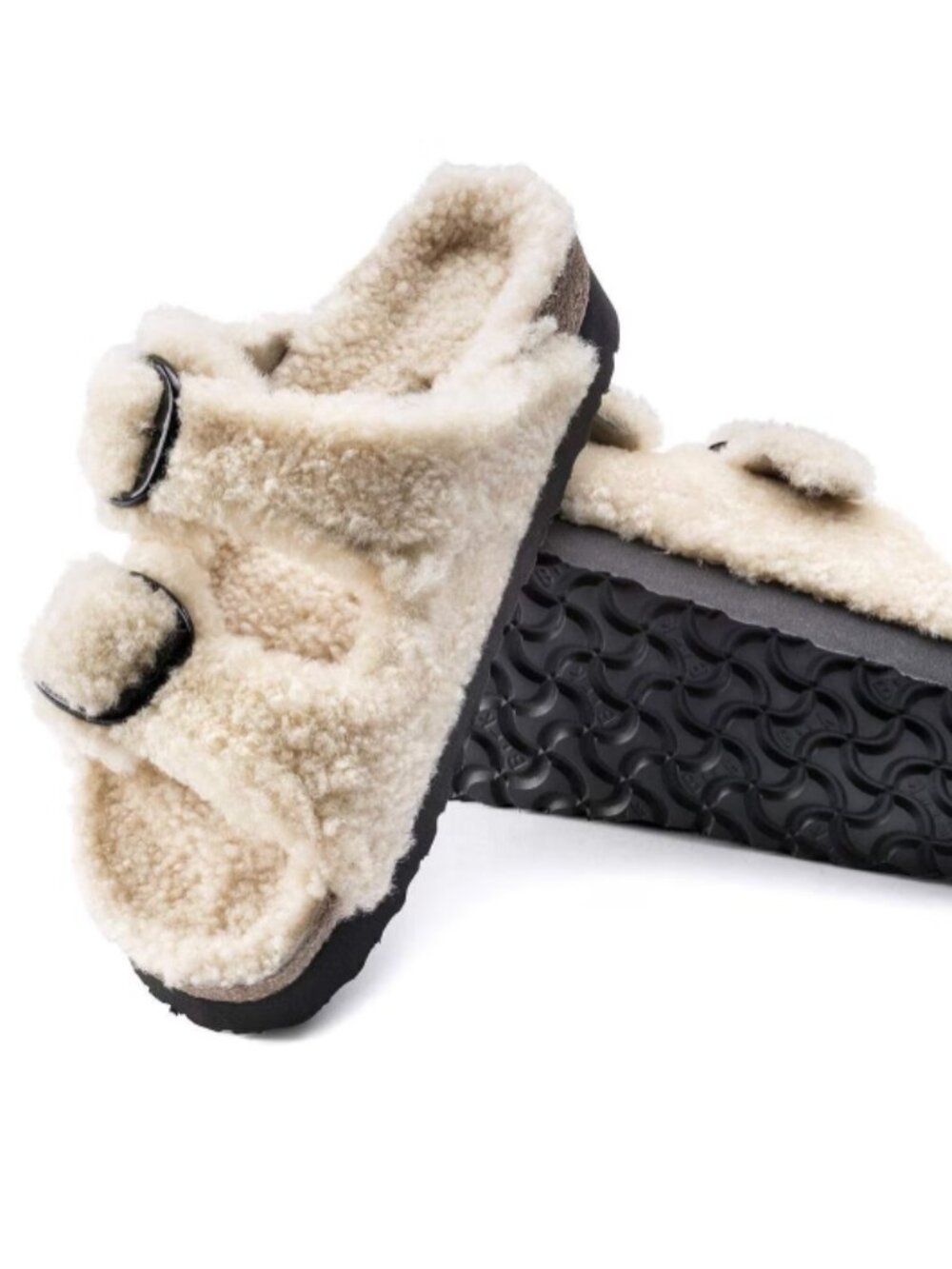 Birkenstock Arizona Big Buckle Shearling Sandal Slides